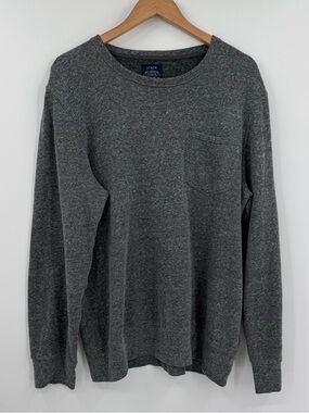 J.Crew Men's Authentic Fleece Monterey Sweatshirt | Darkest Charcoal | Large